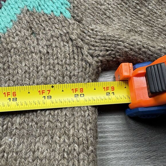 Banana Republic Safari Mens Vintage Sweater Large Wool Handmade Aztec Turtle - Picture 4 of 5